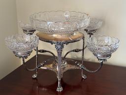 A Regency Style English Silver Plate Epergne
