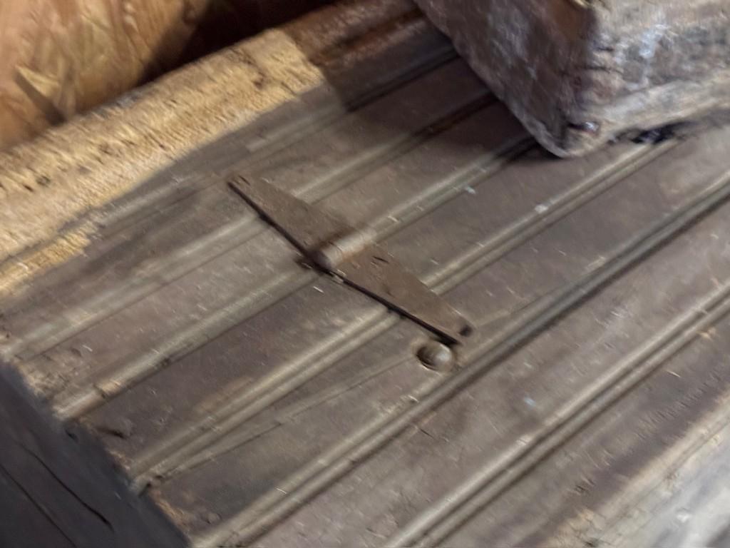 Antique Wooden Tool Chest With Some Tools