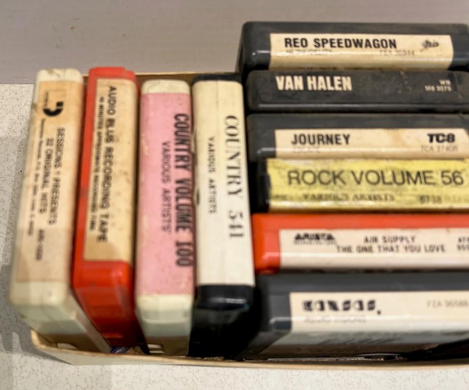 Lot of Eight-Track Tapes
