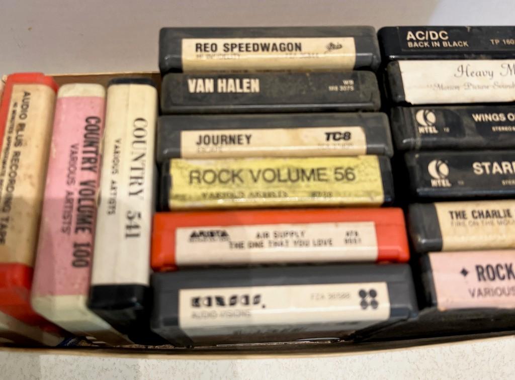 Lot of Eight-Track Tapes