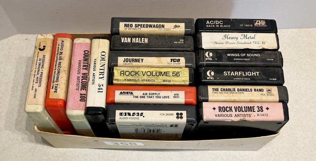 Lot of Eight-Track Tapes