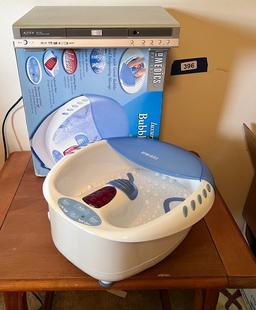 Apex DVD Player and  Homedics Foot Bubbler