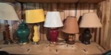 Six Table Lamps