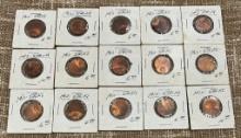 Lot Of 15 Miss Strike Pennies