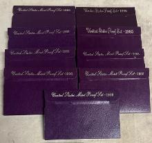 9 US Proof Sets