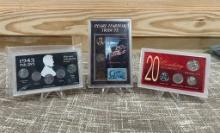 3 Coin Set In Hardshell Plastic Cases