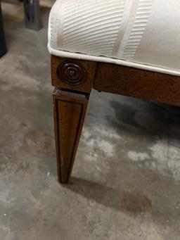 MCM Curved Caned Back Barrel Chair