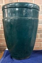 Green Ceramic Planter