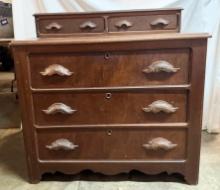Pegged Three-Drawer Chest with Two Pegged Glove Drawers