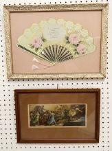 Mother's Day Fan in Ornate Frame  AND Guido Reni's "Aurora" in Frame