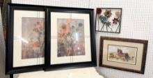 Two Prints of Work by N. Kitlica in Black Wooden Frames