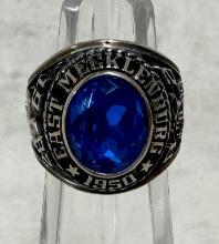 1982 East Mecklenburg 10K Josten's White Gold Class Ring