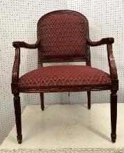 Maroon Upholstered Arm Chair