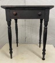 Single Drawer Table with Turned Legs