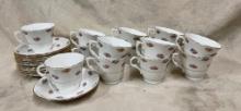 Colclough Bone China (Made in England) Cups and Saucers
