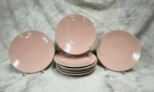 Eight Salmon Dinner Plates