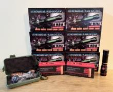 Seven LED Rechargeable Flashlights AND Two Multi-Function Glare Torches