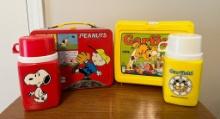 Two Thermos Lunch Boxes with Thermos Includes