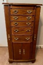 Oak Jewelry Cabinet