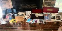 Two Storage Cases of Eight Tracks and Box of 45s