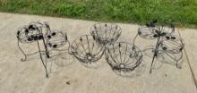 5 Metal Plant Stands/Holders