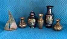 Brass & Ceramic Vases