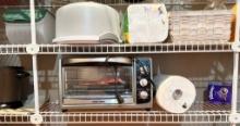 Black & Decker Toaster Oven, Storage Bin, Cake Carrier, Pack of Napkins, Basket with Chip Clips, Cru