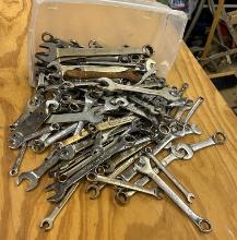Plastic Bin With Wrenches