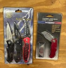 3 Pack New Smith & Wesson Folding Knives & Other