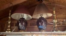 Brass And Ceramic Table Lamps