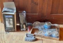 Coin Bank, Flat Iron And Canned Safe Heat