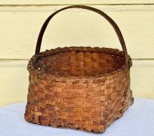 Antique Southern Split Oak Gathering Basket