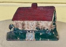 Antique Cast Iron Farm House Door Stop with Original Paint