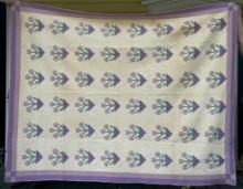 Early Southern Applique Hand Stitched Quilt