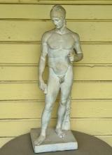 Antique Plaster Cast Sculpture Of A Nude Roman Man