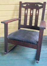 Oak Arts And Crafts Rocker