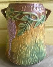 Roseville Wisteria #633-8 Art Pottery Vase