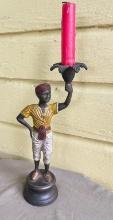 Antique Bronze Black-A-Moor Candle Holder