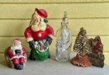 Vintage Christmas Santa Figurines And Items