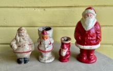 Lot of Four Old Paper Mache Candy Figurines