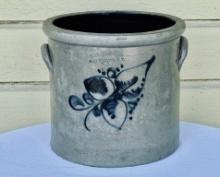 Signed Antique Haxstun & Co Fort Edward NY Salt Glaze Jar