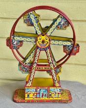 Original J. Chein Tin Litho Ferris Wheel Wind Up Toy