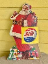 Pepsi-Cola Cardboard Stand Up Counter Advertisement of Santa