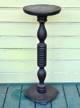 Antique Oak Turned Pedestal Fern Stand