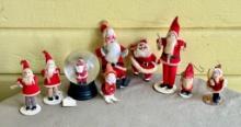 Group of (9) Vintage German and Japan Santas