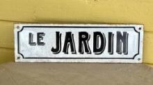 Enameled French Garden Sign
