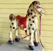 Vintage Tin Litho Ride on Walking Horse