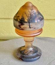 Fine Czechoslovakian Glass Boudoir Lamp