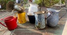 Enameled Pitcher Lot