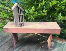 Bench and Birdhouse
